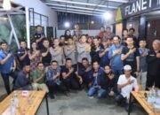 Ngopi Bareng Kapolres Banyuasin Disambut Hangat Beberapa Organisasi Wartawan