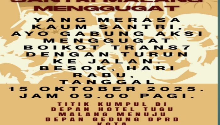 Muncul #Boikot Trans7, Santri Kota Malang Akan Gelar Aksi Esok Hari