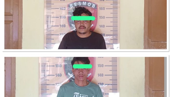 Polresta Mamuju Tangkap Dua Pelaku Pencurian Mesin Dompeng di Topoyo