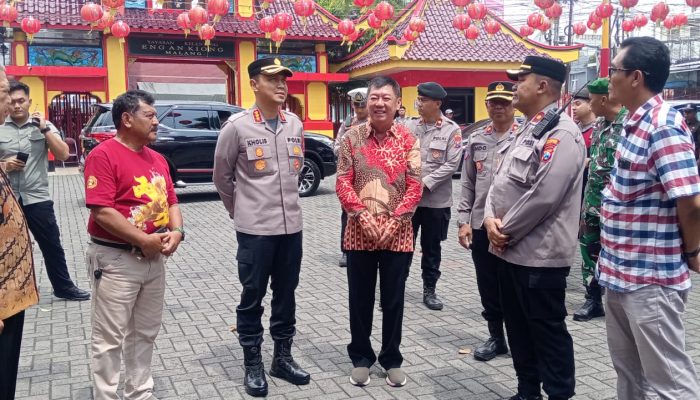 Pengamanan Imlek 2577 Kongzili Diperketat, Polresta Malang Kota Siagakan Personel di Klenteng dan Pusat Keramaian