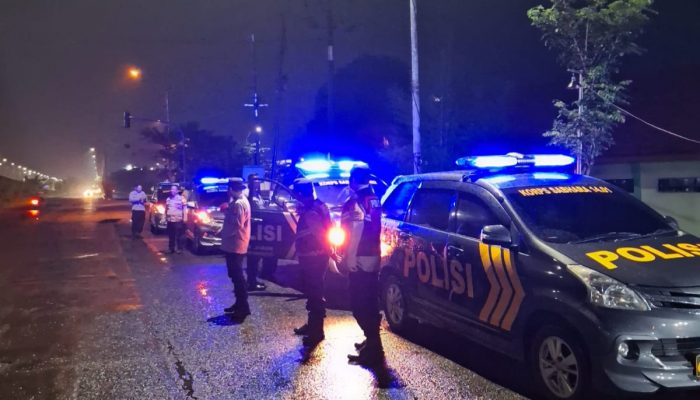 Rayon Selatan Gelar Patroli Gabungan di Porong, Antisipasi Gangguan Kamtibmas Saat Ramadan