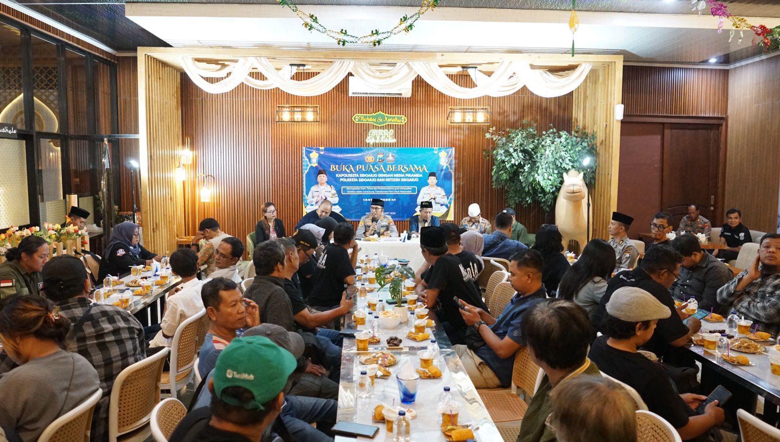 Kapolresta Sidoarjo Pererat Sinergi dengan Media dan Netizen Lewat Buka Puasa Bersama