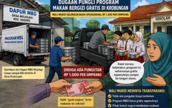 Dugaan Pungli Program MBG di Krobungan, Wali Murid Keluhkan Biaya Tambahan Rp1.000 per Ompreng