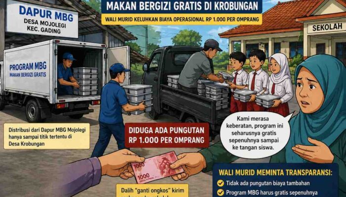 Dugaan Pungli Program MBG di Krobungan, Wali Murid Keluhkan Biaya Tambahan Rp1.000 per Ompreng