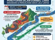 Jalan Gombel Lama Ditutup Mulai 14 April 2026, Rekonstruksi Diperkirakan 7 Bulan