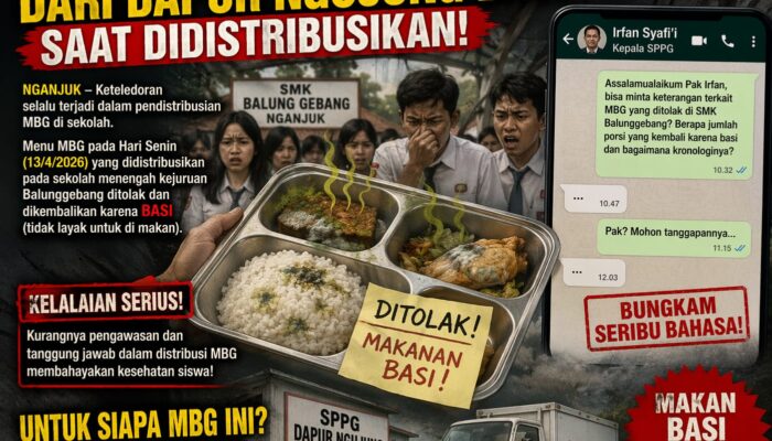 MBG Kembali “Berbau Masalah”! Menu dari Dapur Ngujung Diduga Basi Saat Tiba di Sekolah