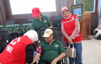 Hadiri Puncak Peringatan HPN 2026, Bupati Sleman Ikut Donor Darah