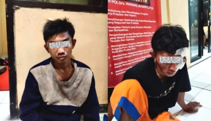 Curanmor di Porong Digagalkan Warga, Dua Pelaku Bawa Celurit dan Airsoft Gun Ditangkap Polisi