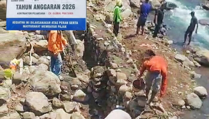 Dugaan Penyimpangan Proyek TPT di Jatibanteng, Material Batu Diduga Diambil dari Sungai Sekitar Lokasi