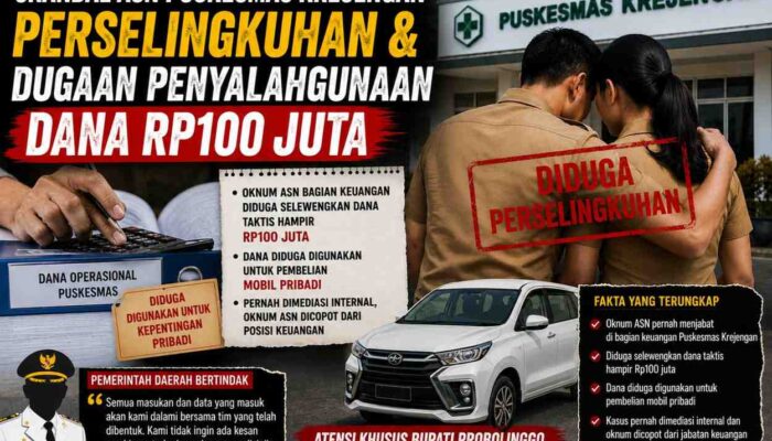 ASN Puskesmas Krejengan Diterpa Skandal Ganda, Dugaan Perselingkuhan dan Dana Rp100 Juta