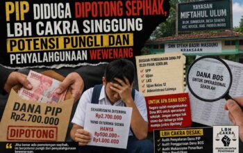 PIP Diduga Dipotong Sepihak, LBH CAKRA Singgung Potensi Pungli dan Penyalahgunaan Wewenang