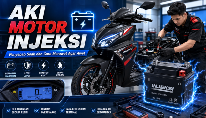 Aki Motor Injeksi: Fungsi, Penyebab Soak, dan Cara Merawat