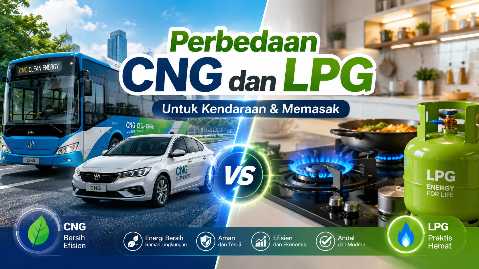 Bedanya Gas CNG dan LPG