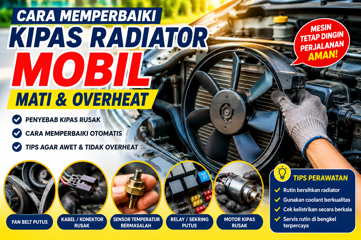 Cara Memperbaiki Kipas Radiator Mobil Mati