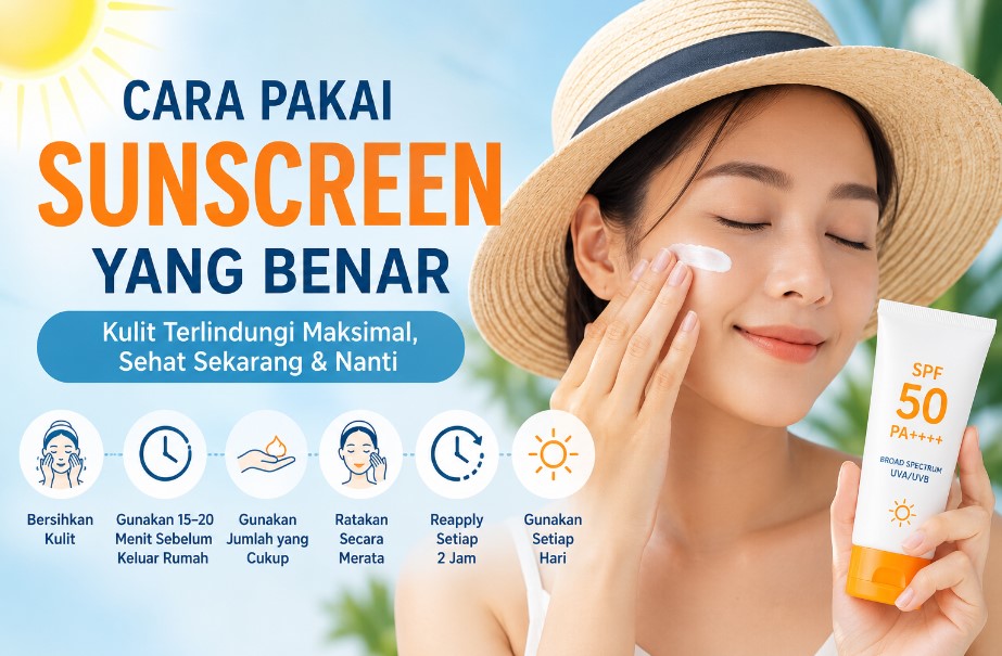 Cara Pakai Sunscreen