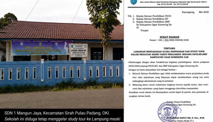 Diduga Langgar Surat Edaran Disdik OKI, SDN 1 Mangun Jaya Tetap Gelar Study Tour ke Lampung