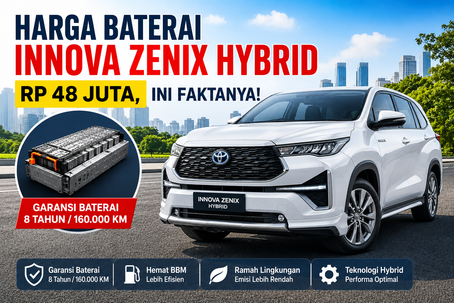 Harga baterai Innova Zenix Hybrid