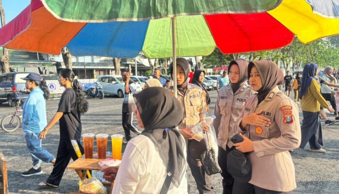 Polwan Polresta Sidoarjo Humanis di CFD Alun-alun, Sapa Warga dan Jaga Kamtibmas