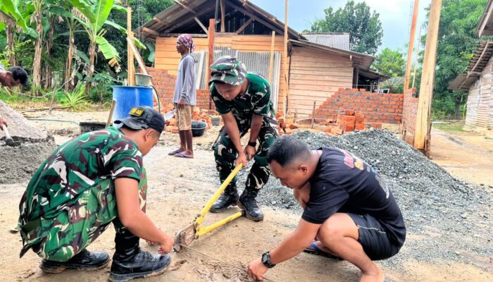 Satgas TMMD Kodim 0402/OKI Kebut Pembangunan RTLH, Progres Capai 12,25 Persen