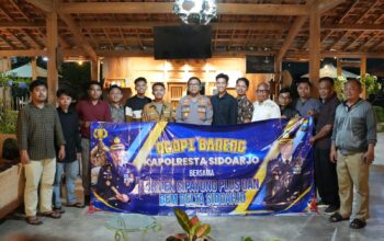 Ngopi Bareng Mahasiswa, Kapolresta Sidoarjo Perkuat Sinergi Jaga Kamtibmas Jelang Pilkades