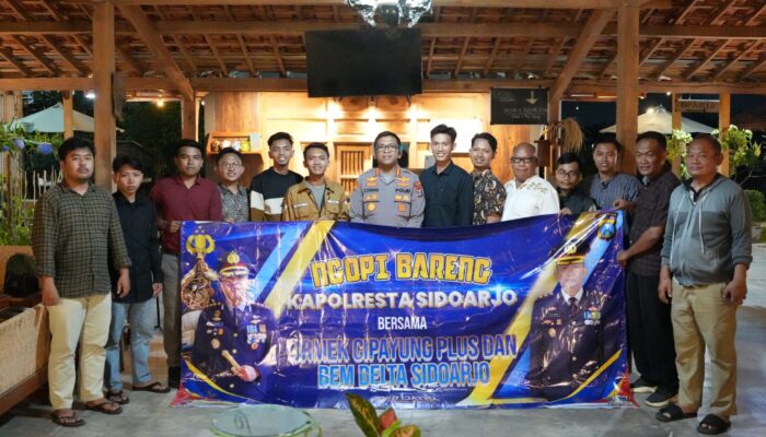 Ngopi Bareng Mahasiswa, Kapolresta Sidoarjo Perkuat Sinergi Jaga Kamtibmas Jelang Pilkades
