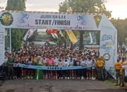 Ribuan Peserta Ramaikan Jaladri Run 6,4K HUT Ke-64 Yonzipur 10/JP/2 Kostrad