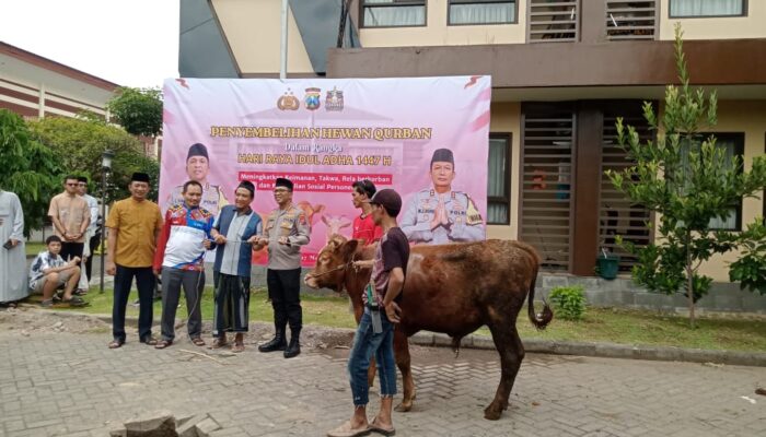 Polresta Sidoarjo Tebar Kepedulian Idul Adha 2026, Sembelih 25 Sapi dan 75 Kambing Kurban