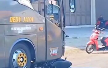 Tragis! Penagih Koperasi Tewas Tergilas Bus Dedy Jaya di Brebes