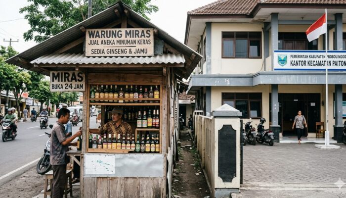 Tepat di Belakang Kantor Camat Paiton, Lapak Miras Nekat Beroperasi: Warga Pertanyakan Pengawasan