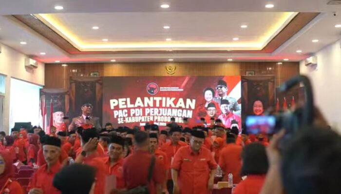 PDI Perjuangan Probolinggo Lantik PAC 24 Kecamatan, Targetkan 10 Kursi DPRD dan Perkuat Basis Akar Rumput