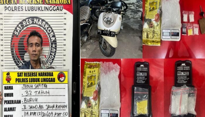 Polres Lubuk Linggau Gagalkan Peredaran 1 Kg Sabu, Kurir Antarwilayah Dibekuk