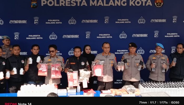 Polresta Malang Kota Sita 8,9 Kg Ganja dan 1,6 Kg Sabu, 39 Tersangka Diamankan dalam Sebulan