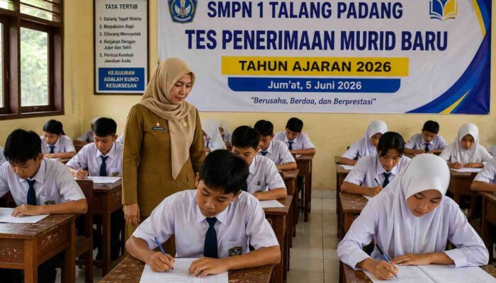 180 Peserta Berebut 165 Kursi, SMPN 1 Talang Padang Gelar Tes Seleksi Murid Baru