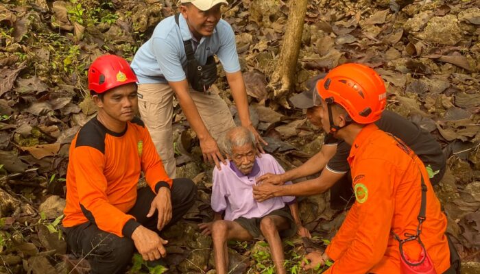 Lansia Hilang di Hutan Sanglor Gunungkidul Ditemukan Selamat