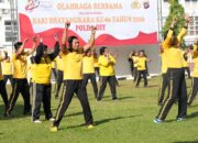 Sambut Hari Bhayangkara ke-80, Polda DIY Gelar Senam Aerobik Bersama