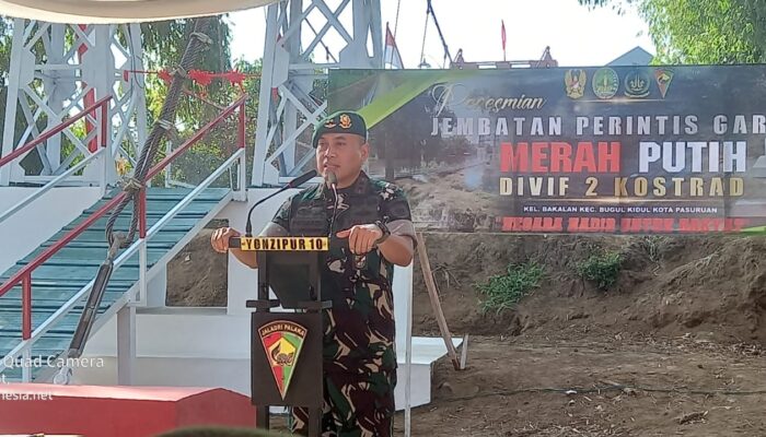 Pangdivif 2 Kostrad Resmikan Jembatan GMP di Pasuruan, Buka Akses Warga dan Dongkrak Perekonomian