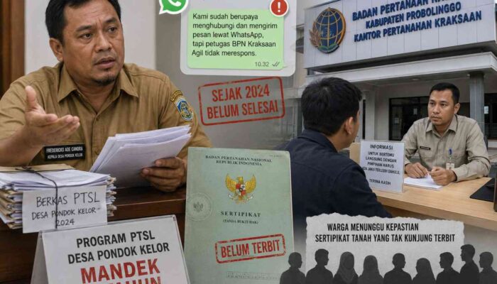 PTSL Desa Pondok Kelor Mandek Dua Tahun, Kades Pertanyakan Komitmen BPN Kraksaan