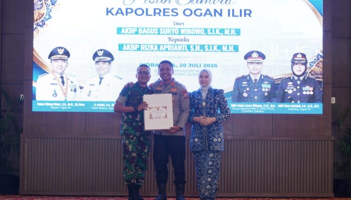 Dandim 0402/OKI-OI Hadiri Pisah Sambut Kapolres Ogan Ilir, Tegaskan Sinergi TNI-Polri Makin Solid