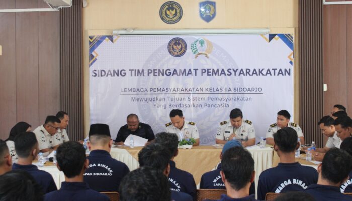 Lapas Kelas IIA Sidoarjo Gelar Sidang TPP, Pastikan Pembinaan dan Hak Integrasi Warga Binaan Tepat Sasaran