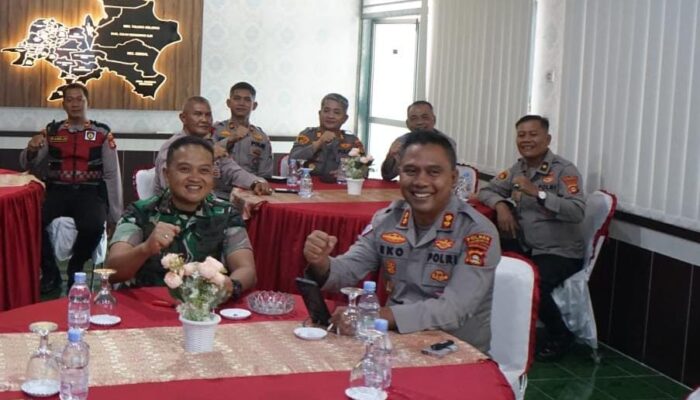 Perkuat Soliditas TNI-Polri, Dandim 0402/OKI Terima Silaturahmi Kapolres OKI di Makodim