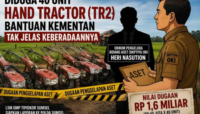 Diduga 40 Unit Hand Tractor Bantuan Kementan Tak Jelas, LSM GMP Tipidkor Sumsel Siapkan Laporan ke Polda