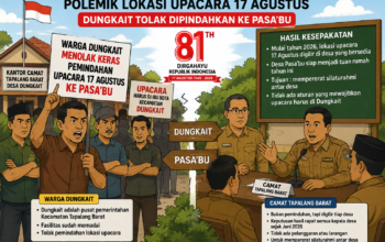 Warga Dungkait Protes Upacara HUT RI ke-81 Digelar di Pasa’bu, Camat Tegaskan Hanya Bergilir