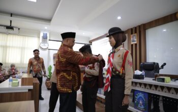 Bawa Nama Baik Sleman di Tingkat Nasional, Bupati Lepas Rombongan Kwarcab ke Jamnas XII Cibubur