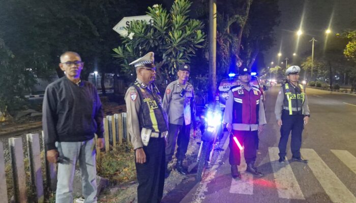 Cegah Balap Liar, Polsek Buduran Intensifkan Patroli Malam di Jalur Protokol