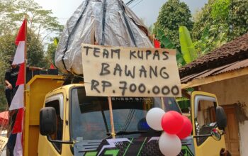 Karnaval Banyuasin Kembaran Meriah, Mobil “Tim Pengupas Bawang” Jadi Sorotan