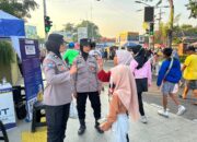 Polwan Polresta Sidoarjo Amankan Car Free Day di Alun-Alun, Warga Beraktivitas dengan Nyaman