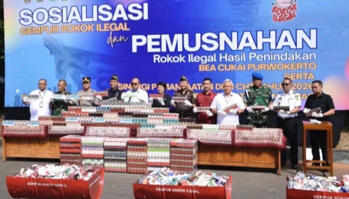 3 Juta Batang Rokok Ilegal Senilai Rp4,37 Miliar Dimusnahkan di Banyumas
