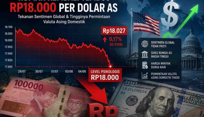 Rupiah Tembus Rp18.000 per Dolar AS, Ini Penyebab dan Prediksinya