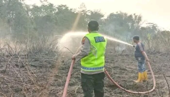 Bakar Semak Ilalang Berujung Petaka, Lahan Bekas Galian C di Kompreng Pekalongan Terbakar