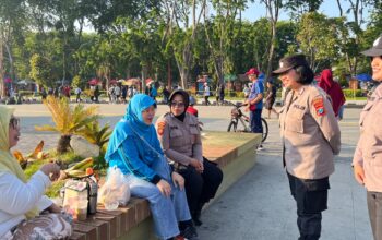 Polwan Polresta Sidoarjo Kawal Car Free Day, Pastikan Warga Nyaman Beraktivitas